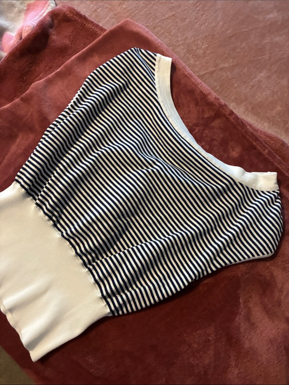 Forever 21 Navy and White Striped Tank Top